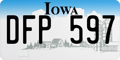 IA license plate DFP597