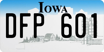 IA license plate DFP601