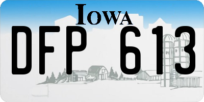 IA license plate DFP613