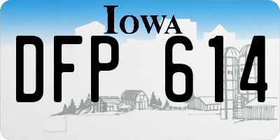 IA license plate DFP614