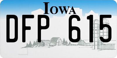 IA license plate DFP615