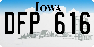 IA license plate DFP616