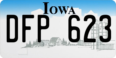 IA license plate DFP623