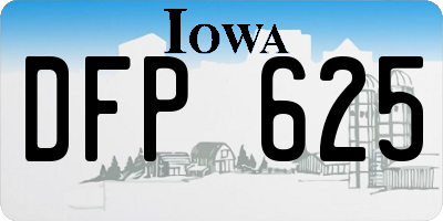 IA license plate DFP625