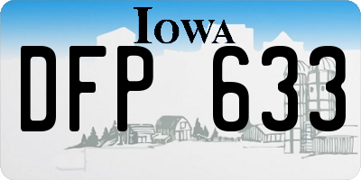 IA license plate DFP633