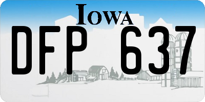 IA license plate DFP637