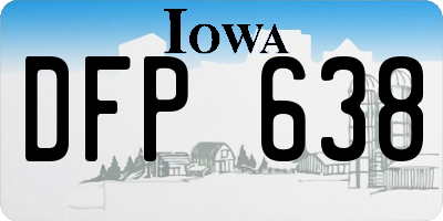 IA license plate DFP638