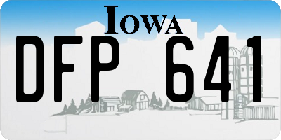 IA license plate DFP641