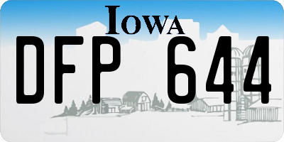 IA license plate DFP644