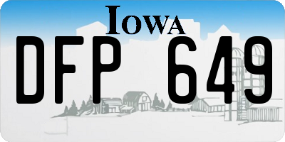 IA license plate DFP649
