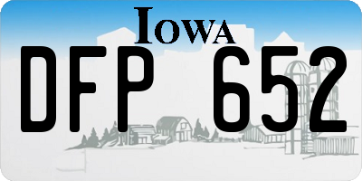 IA license plate DFP652