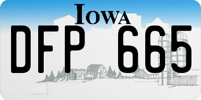 IA license plate DFP665