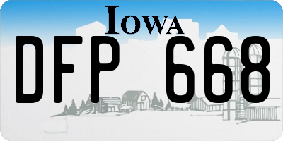 IA license plate DFP668