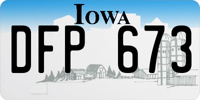 IA license plate DFP673