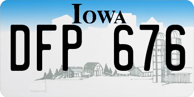IA license plate DFP676