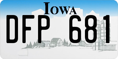 IA license plate DFP681