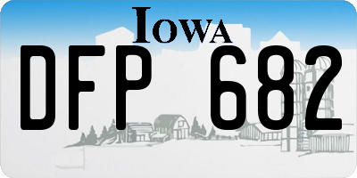 IA license plate DFP682