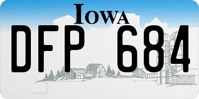 IA license plate DFP684