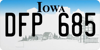 IA license plate DFP685