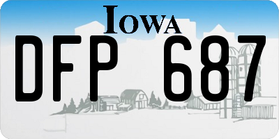 IA license plate DFP687