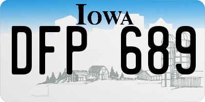 IA license plate DFP689