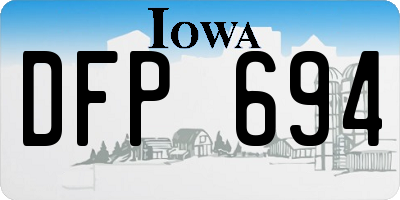 IA license plate DFP694