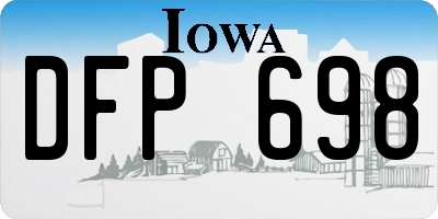 IA license plate DFP698