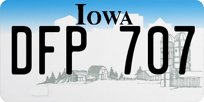 IA license plate DFP707