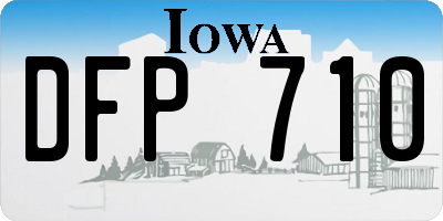 IA license plate DFP710