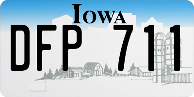 IA license plate DFP711