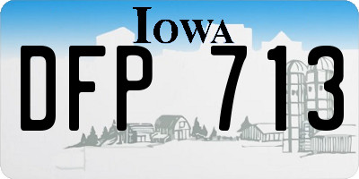 IA license plate DFP713