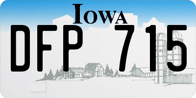 IA license plate DFP715