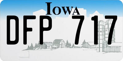 IA license plate DFP717
