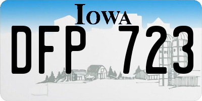 IA license plate DFP723