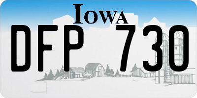 IA license plate DFP730