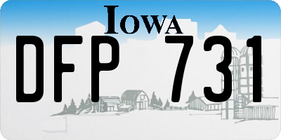 IA license plate DFP731