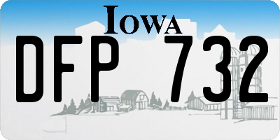 IA license plate DFP732