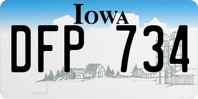 IA license plate DFP734