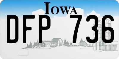IA license plate DFP736