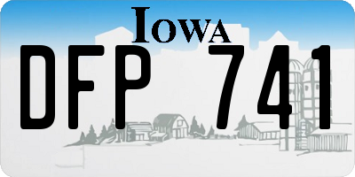 IA license plate DFP741