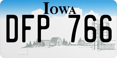 IA license plate DFP766