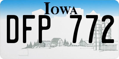 IA license plate DFP772