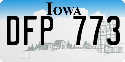 IA license plate DFP773