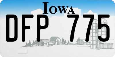 IA license plate DFP775