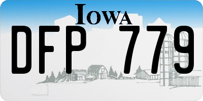IA license plate DFP779