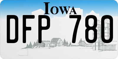 IA license plate DFP780
