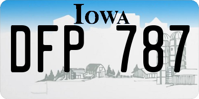 IA license plate DFP787