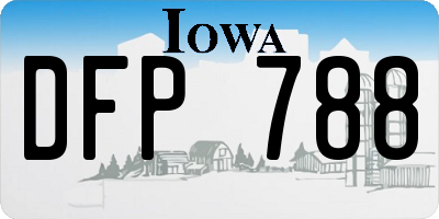 IA license plate DFP788