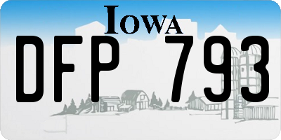 IA license plate DFP793