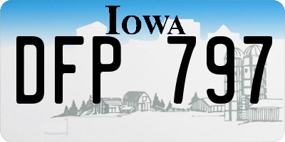 IA license plate DFP797